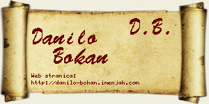 Danilo Bokan vizit kartica